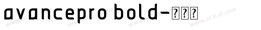 avancepro bold字体转换